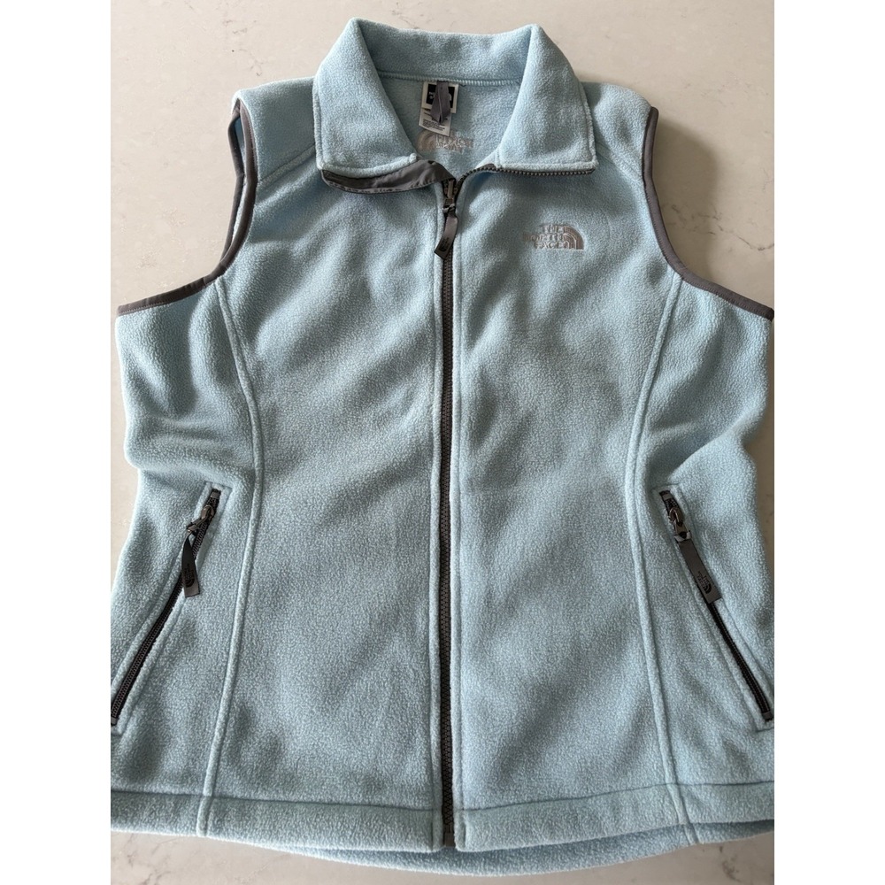The North Face Blue fleece vest Womens L outdoor hiking Polartec Gorpcore